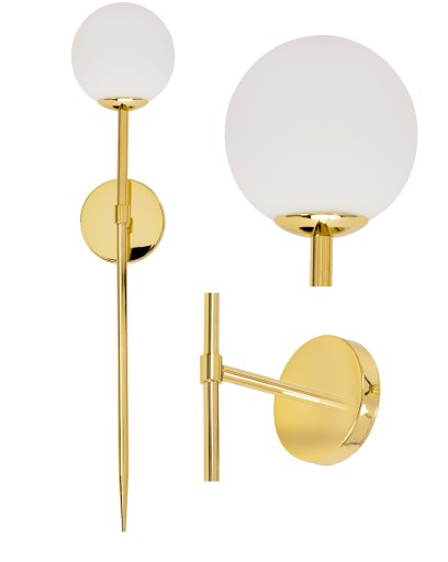 LAMPA KINKIET ZŁOTY WYSOKI ŚCIENNY NOWOCZESNY 90cm