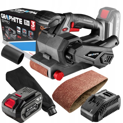 GRAPHITE SZLIFIERKA TAŚMOWA AKU ENERGY+ 18V + 6Ah