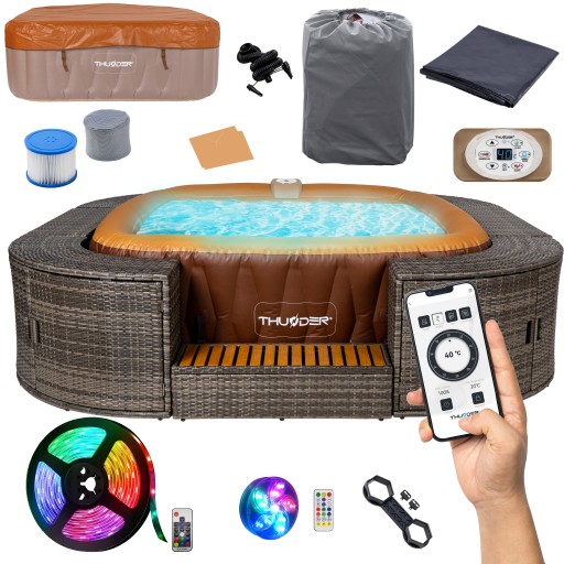 SPA OGRODOWE Z HYDROMSAŻEM 6-OS WIFI LED + MEBLE