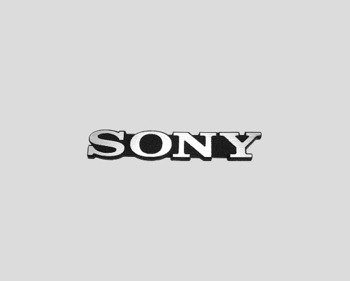 SONY naklejka emblemat 36 x 6 mm*SREBRNA
