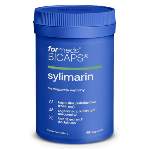 ForMeds Bicaps dla wsparcia wątroby SYLIMARYNA 80% OSTROPEST KARCZOCH 60kap