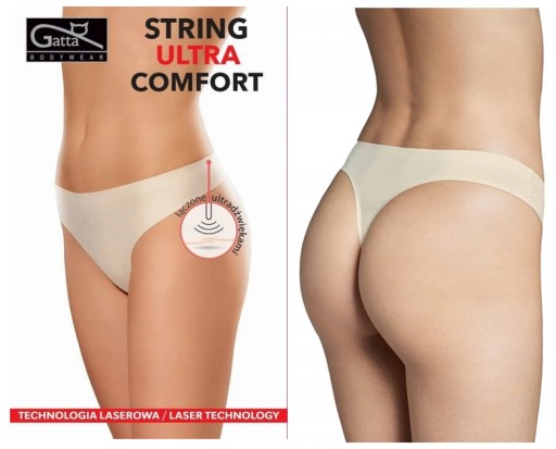 GATTA STRINGI ULTRA COMFORT BEZSZWOWE BEŻOWE S