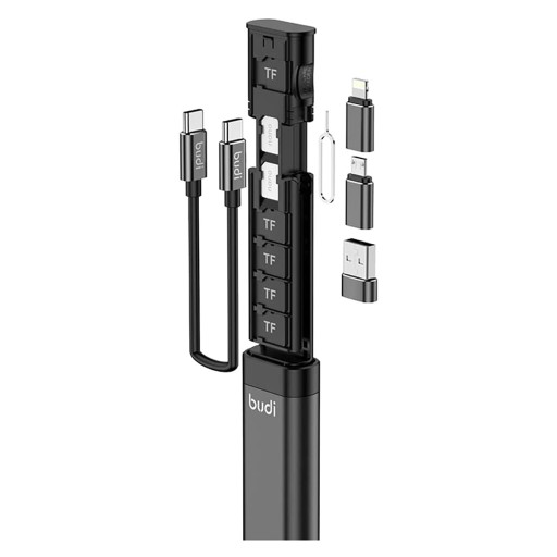 BUDI ZESTAW ADAPTERÓW TYP C/LIGHTNING/MICRO USB