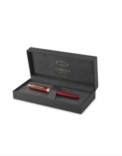 PIÓRO WIECZNE SONNET RED LACQUER GT (M, STALÓWKA ZE STALI) + NABOJE OPIS