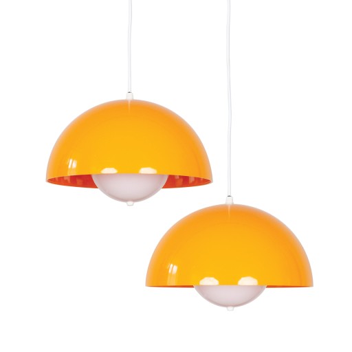 Para duńskich space-age lamp z lat 70-tych