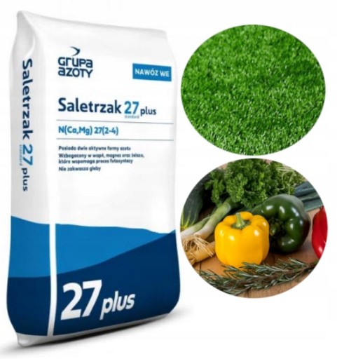 SALETRZAK 27 NAWÓZ AZOTOWY NAWÓZ DO TRAWY GRANULAT STANDARD PLUS 25 KG