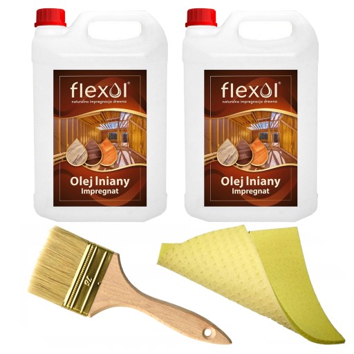 OLEJ LNIANY NATURALNY IMPREGNAT DO DREWNA 10L