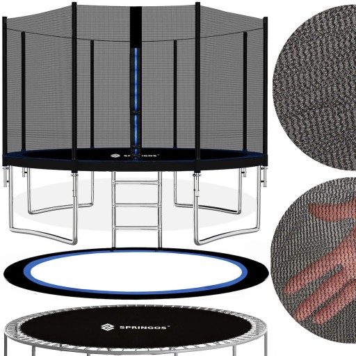 TRAMPOLINA SIATKA ZEWNĘTRZNA DLA DZIECI OGRODU OGRODOWA 12FT 374 cm OUTLET