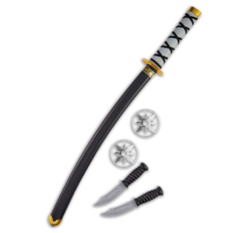 Ninja samuraj miecz 2x sztylet 2x gwiazdka katana