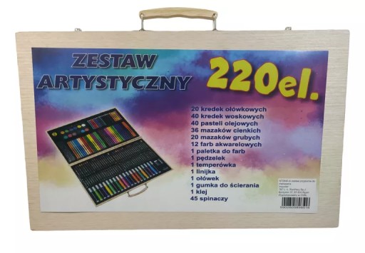 ZESTAW ARTYSTYCZNY 220 ELEMENTÓW KOMPLET