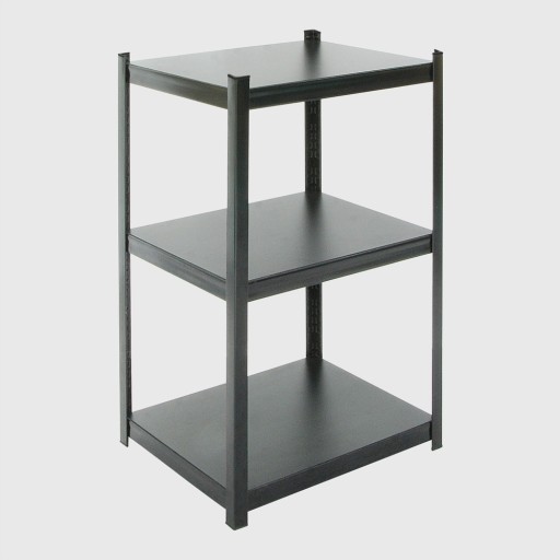 Regał metalowy PIKA kolor czarny 3 półki 90x50x50