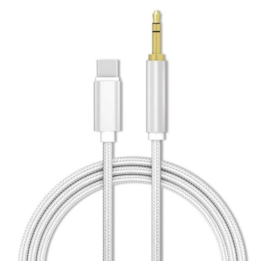 Kabel USB-C 3.1 do Jack 3,5mm Aux Audio 1M Nylon