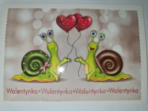 pocztówka na Walentynki na dzień zakochanych 2szt