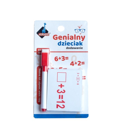 Genialny dzieciak fiszki arytmetyczne dodawanie 110189 ASKATO
