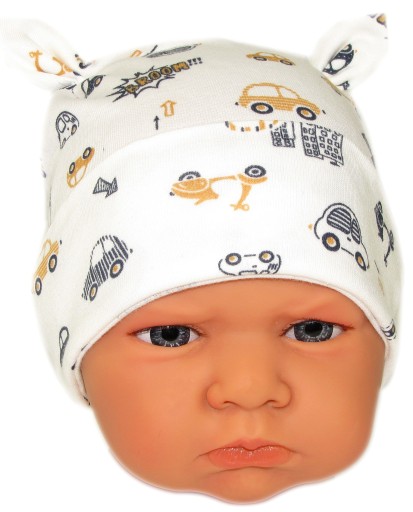 CZAPKA NIEMOWLĘCA NIEWIĄZANA r.38-40cm AUTKA /19/