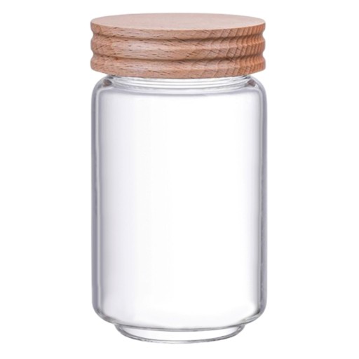 Transparent Glass Storage Jar Decorative 7x15cm