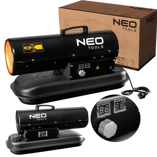 NEO GRZEJNIK NAGRZEWNICA OLEJOWA 20kW 550 m3/h DMUCHAWA ZBIORNIK 19L 90-080