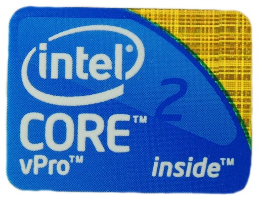 Naklejka INTEL 2 CORE vPRO 24x18mm [252]