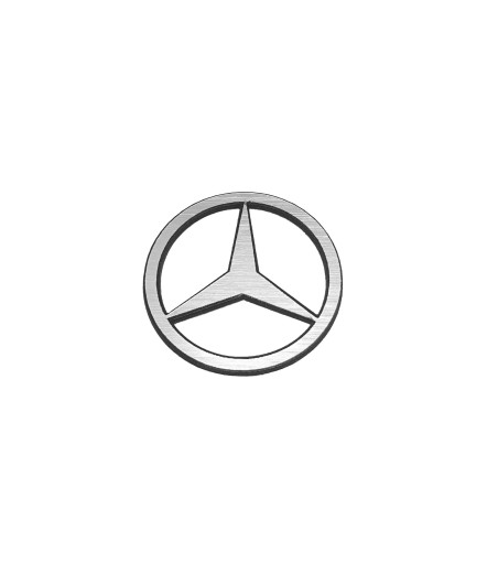 Naklejka Emblemat MERCEDES srebrna 30mm