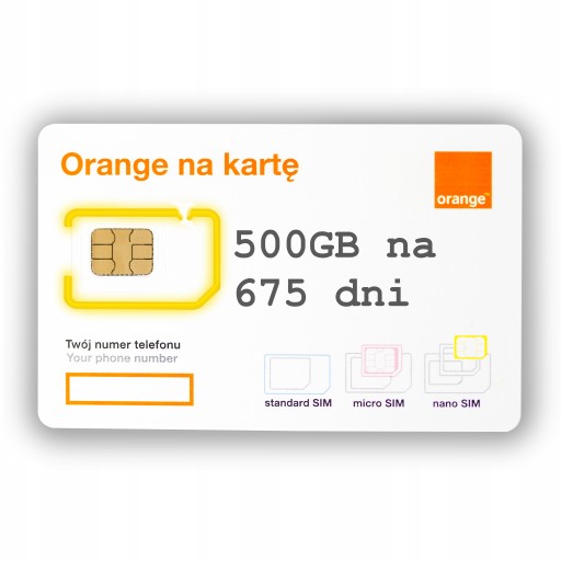 STARTER INTERNET ORANGE FREE 500GB ROK +10 MIESIĘCY