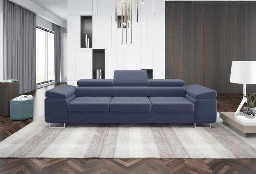 Kanapa VANITY sofa 3 osobowa 260 cm regulowane zagłówki tkanina wodoodporna