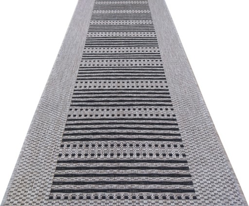 Chodnik Sznurkowy Silver Black Szary szer. 80 cm