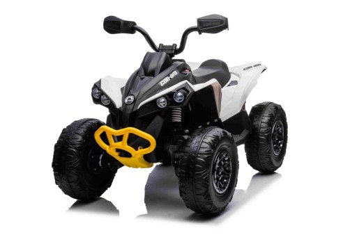 Duży Mocny QUAD Dla dzieci CAN-AM Maverick 24 Volt 2x200 Watt Biały