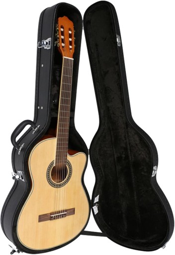 Twardy futerał na gitarę 41'' z zamkiem na klucz