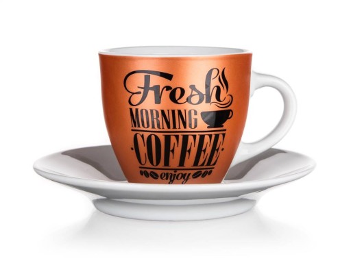 FILIŻANKA ZE SPODKIEM DO KAWY Espresso FRESH 90ML