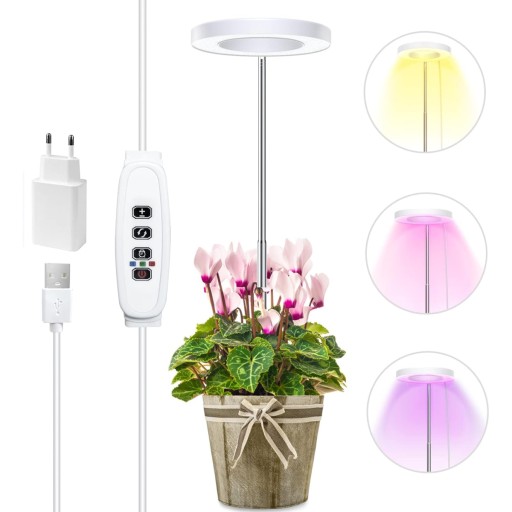 LAMPA DO UPRAWY WZROSTU ROŚLIN PEŁNE SPEKTRUM ŚWIATŁA DO UPRAWY 72LED USB