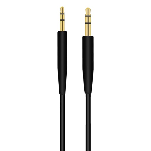 Kabel audio 2,5 mm zamienny o długości 1,4 m do Bose QC25 35 czarny bez mikrofonu