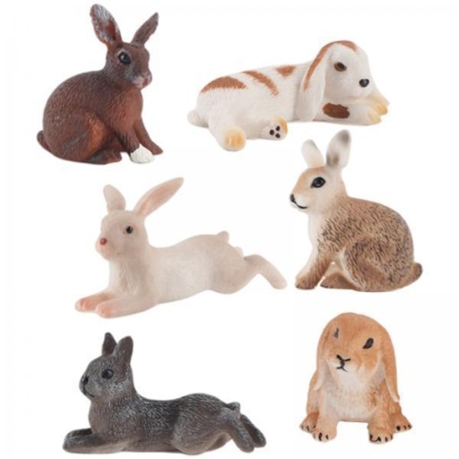 Królik Figurka Zwierzęta Mini Dżungla 2 Szt