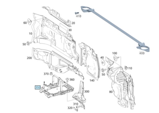 PODSTAWA AKUMULATORA MERCEDES GLB X247 19-
