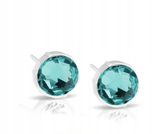 BLOMDAHL KOLCZYKI HIPOALERGICZNE TURQUOISE 6 mm