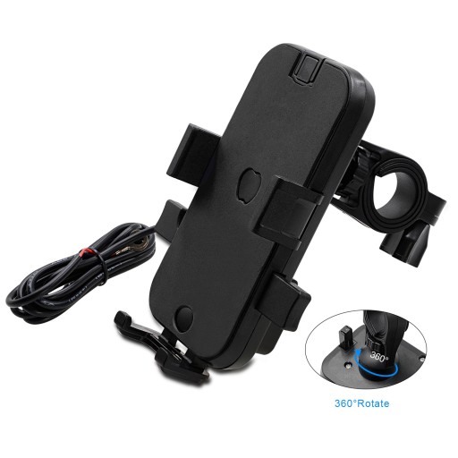 ŁADOWARKA MOTOCYKLOWA Z UCHWYTEM 2xUSB ON/OFF