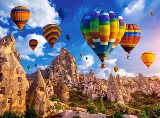 PUZZLE 2000 ELEMENTÓW KOLOROWE BALONY CAPPADOCIA CASTORLAND