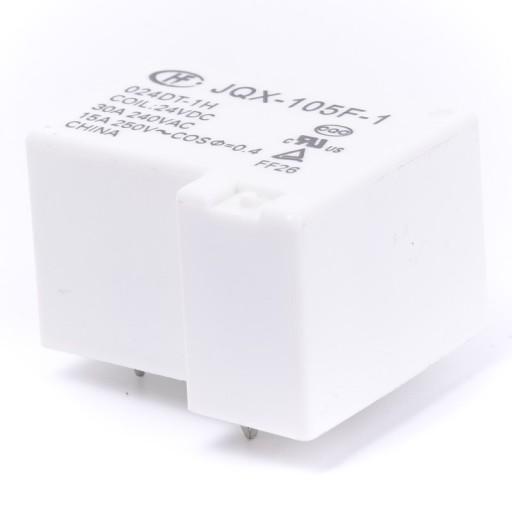 PRZEKAŹNIK 24V DC JQX/HF105F-1-024DT-1HST 1 STYK ZWIERNY 30A HONGFA