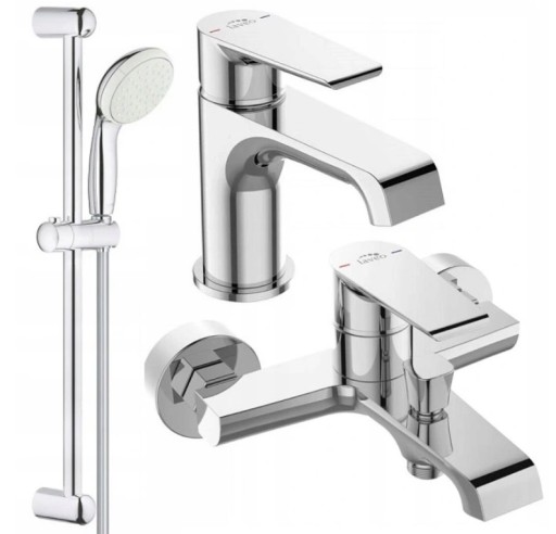 GROHE natrysk + bateria wannowa umywalkowa LAVEO