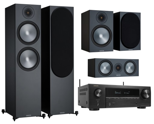 MONITOR BRONZE POTĘŻNE KINO 5.0 + DENON AVR-X1700H