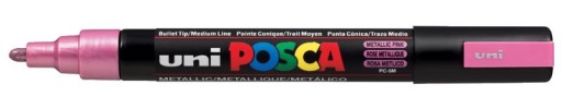 Marker z farbą UNI POSCA PC-5M różowy metalic