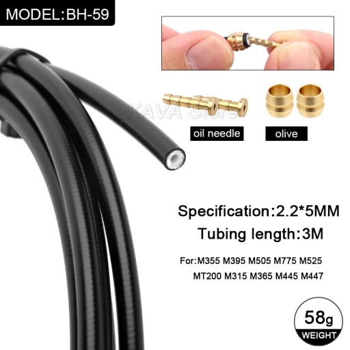 Hydraulic Disc Brake Cable 3M BH59 BH90 Bicycle Brake Hose Olive Set for