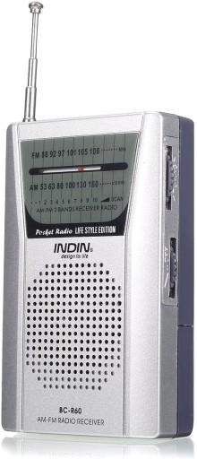 MINI PRZENOŚNE KIESZONKOWE RADIO INDIN BC-R60