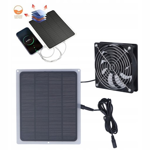 6W PANEL SOLARNY FOTOWOLTAICZNE WENTYLATOR