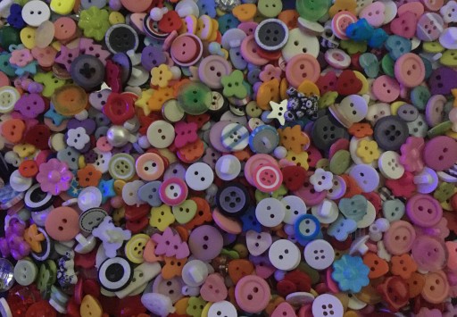 100 szt Guziki ozdobne MIX KREATYWNY plastikowe