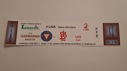 GARBARNIA KRAKÓW - ŁKS ŁÓDŹ 13-05-2017