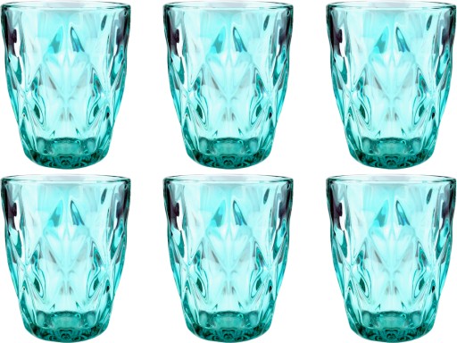 Komplet Szklanek Szklanki 250ml ELISE TURKUS 6 szt