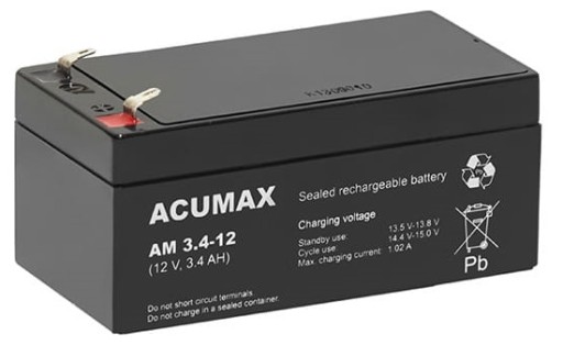 Akumulator bateria ACUMAX AM 12V 3,4Ah APC RBC UPS