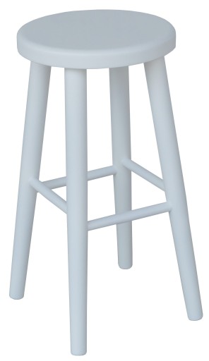 TABORET BAROWY 60 cm BUKOWY HOKER KOLOR BIAŁY