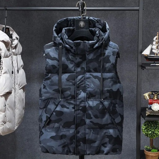 Camouflage Vest Men Fashion Sleeveless Jackets 7XL
