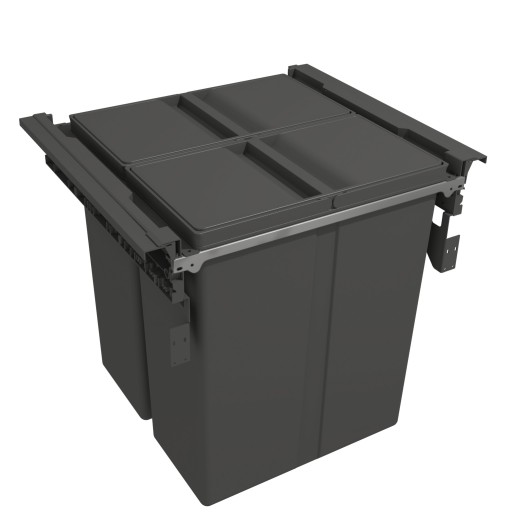 Sortownik na śmieci z podwieszanymi koszami 2x40l